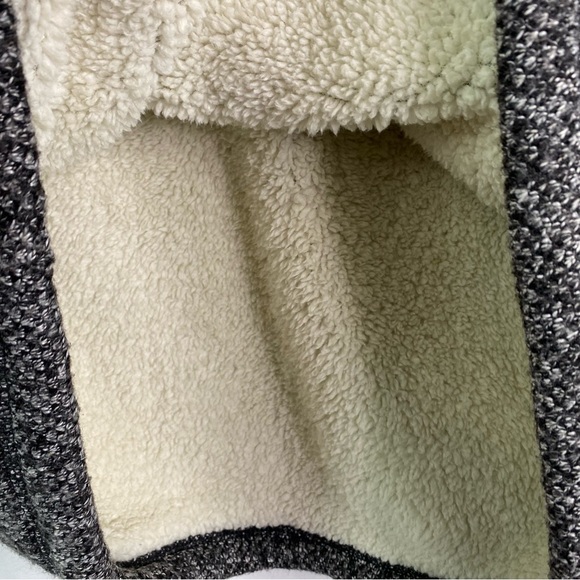 ORVIS Gray Black Sherpa Fleece Lined 1/4 Zip Pullover Sweater XL - Picture 4 of 7